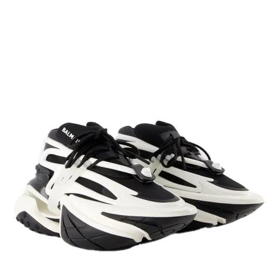 Balmain Sneakers - Unicorn Sneakers - Leather - Black/ White in wit