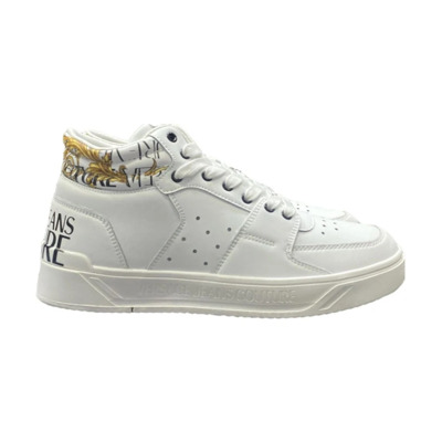 Bianca Sneakers met Logo Print - Maat 42 Versace Jeans Couture , White , Heren