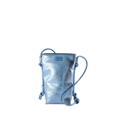 Blauwe Crossbody Tas Synthetisch Leer Ganni , Blue , Dames