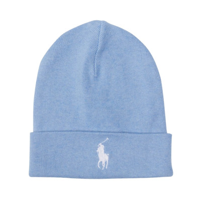 Blauwe Gebreide Muts Polo Ralph Lauren , Blue , Heren