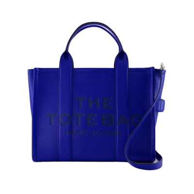 Blauwe Leren Medium Tote met Afneembare Crossbody Marc Jacobs , Blue , Dames