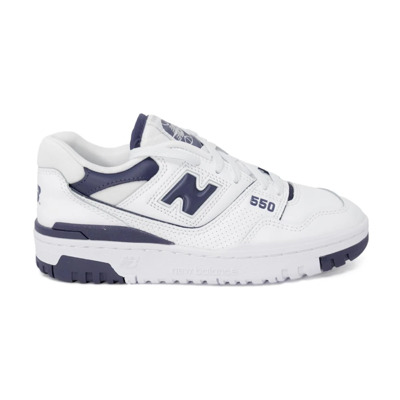 Blauwe Leren Veterschoenen New Balance , White , Heren