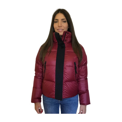 Bordeaux Ripstop Nylon Bomber Jas Peuterey , Red , Dames