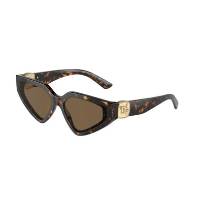 Bruin Donker Frame Zonnebril Dg4469 Model Dolce & Gabbana , Brown , Dames