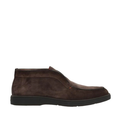 Bruine Suède Desert Boots Santoni , Brown , Heren