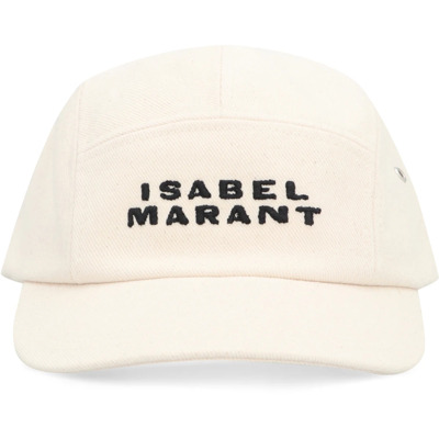 Contrasterende Logo Baseballpet Isabel Marant , Beige , Dames