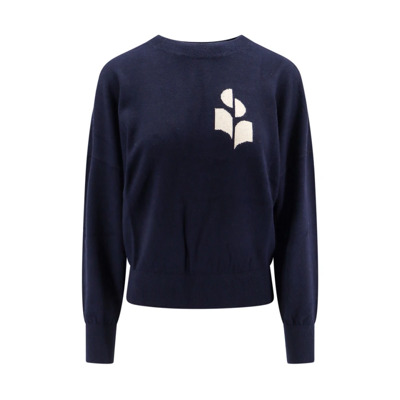 Crew-neck Wool Cotton Blend Sweater Isabel Marant Étoile , Blue , Dames