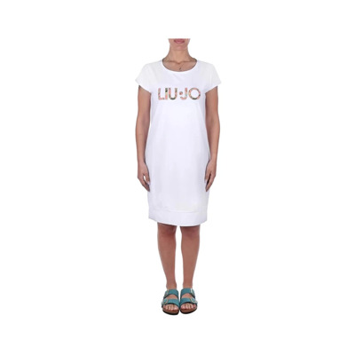 Elegante Witte Jurk Liu Jo , White , Dames