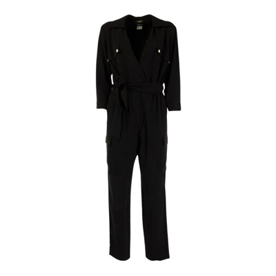 Elegante Zwarte Jumpsuit Jurk Liu Jo , Black , Dames