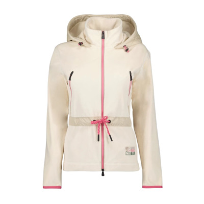 Fluwelen Hoodie Jas Moncler , Beige , Dames