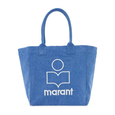 Geborduurde Canvas Tote Tas Isabel Marant , Blue , Dames