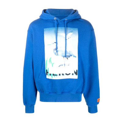 Gecensureerde Print Hoodie Heron Preston , Blue , Heren