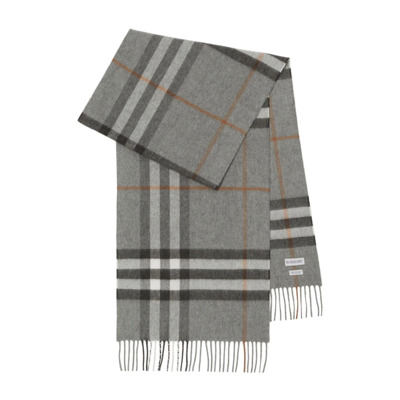 Geruit Patroon Franje Sjaal Burberry , Multicolor , Dames