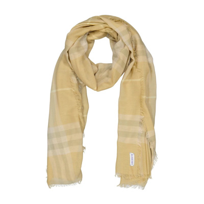 Geruite Wollen Sjaal Burberry , Multicolor , Dames