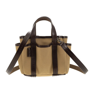 Giardiniera Mini Canvas Tote Tas Max Mara , Brown , Dames