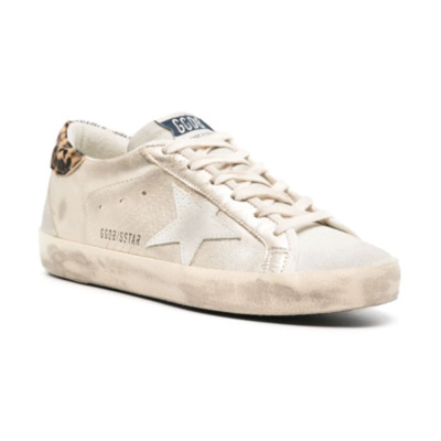 Golden Goose Superstar Leren Sneakers Golden Goose , Beige , Dames