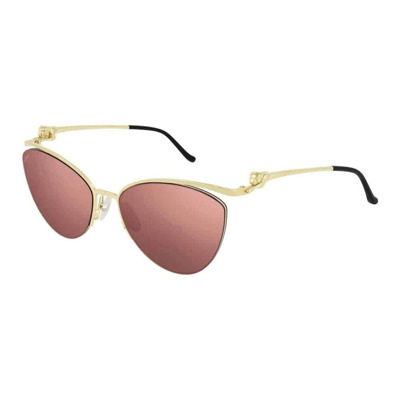 Goud Rood Ct0268S Zonnebril Cartier , Yellow , Unisex