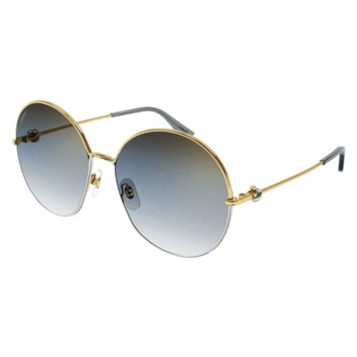 Goud en Grijs Ct0360S Zonnebril Cartier , Yellow , Unisex