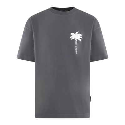 Grijze Palm T-shirt Palm Angels , Gray , Heren