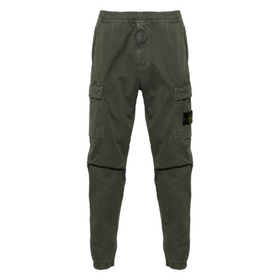 Groene Broek met Zakken en Koord Stone Island , Green , Heren