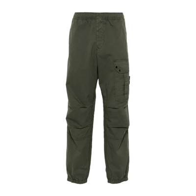 Groene Cargo Broek Elastische Enkelboeien Stone Island , Green , Heren