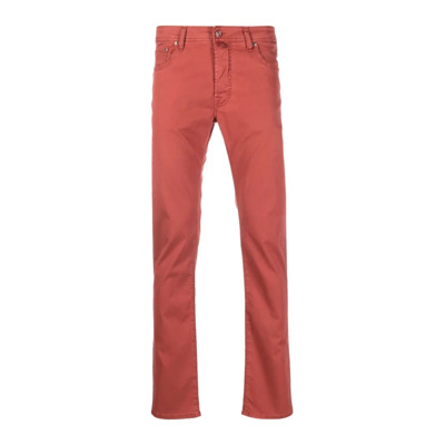 Handgemaakte Bard Blended Katoenen Broek Jacob Cohën , Red , Heren