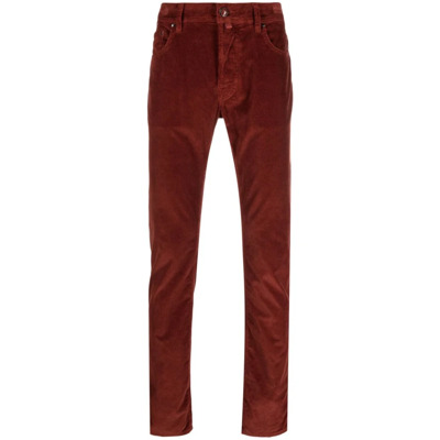 Handgemaakte Bard Corduroy Broek Jacob Cohën , Red , Heren