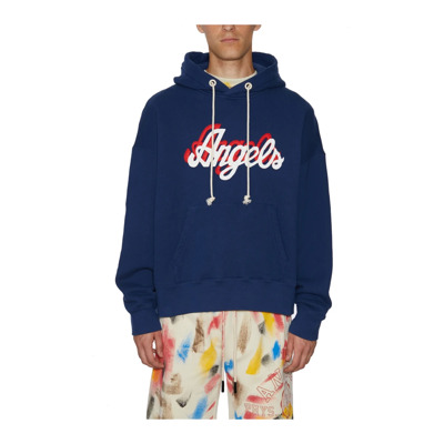 Hoodie Angels Palm Angels , Blue , Heren