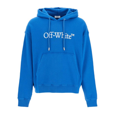 Hoodie met logo print Off White , Blue , Heren