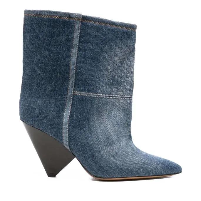 Isabel Marant Boots & laarzen - Miyako 90Mm Denim Boots in blauw