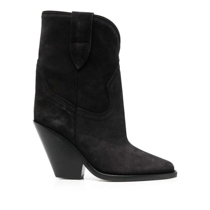 Isabel Marant Boots & laarzen - Pointed-Toe Suede Boots in zwart