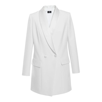 Ivory Smoking Jurk Elisabetta Franchi , White , Dames