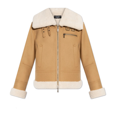 Jas met kraag Dsquared2 , Beige , Dames