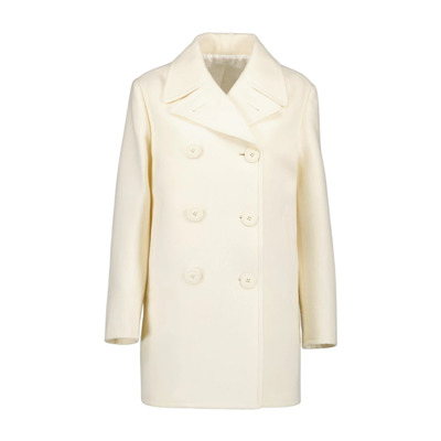 Klassieke wollen jas Prada , Beige , Dames