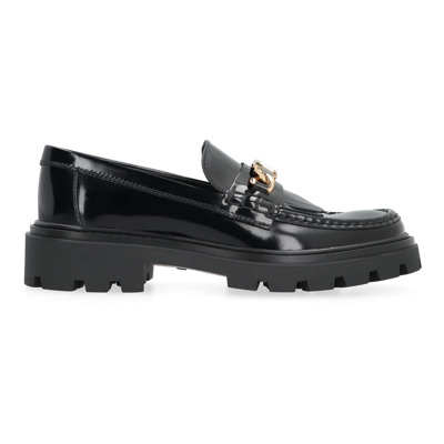 Leren loafers Tod's , Black , Dames