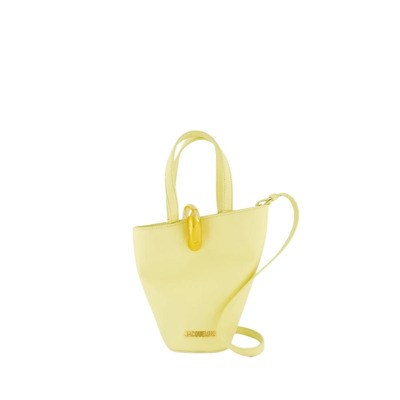 Lichtgele Leren Shopper Tas Jacquemus , Yellow , Dames