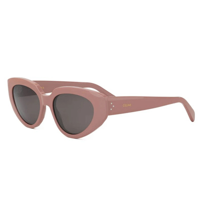 Lichtroze Bruine Lens Zonnebril Celine , Pink , Dames