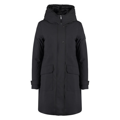 Militaire technische stoffen parka met afneembare donsjas Woolrich , Black , Dames