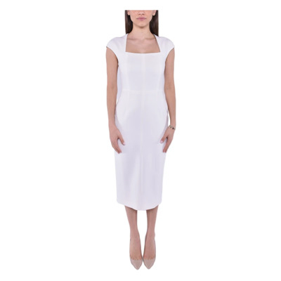 Mouwloze Cady Jurk met Verticale Snitten Max Mara Studio , White , Dames