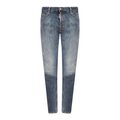 Navy Cool Guy Jeans met Distressed Finish Dsquared2 , Blue , Heren