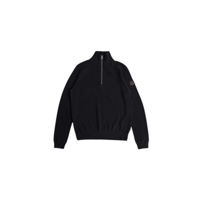 Navy T-Neck Zip Sweater Moncler , Blue , Heren