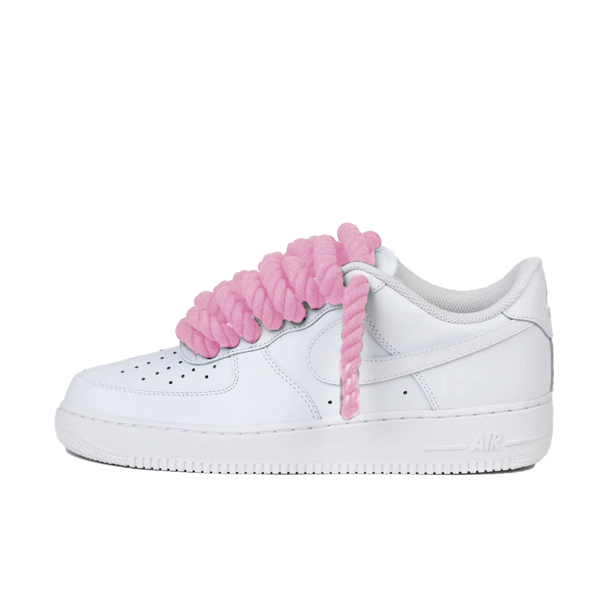 Nike Air force 1 low rope laces pink custom