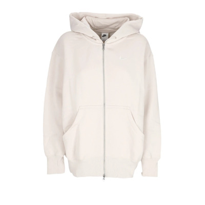 Phoenix Fleece Hoodie Met Rits Lange Mouw Nike , Beige , Dames