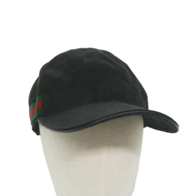 Pre-owned Canvas hats Gucci Vintage , Black , Dames