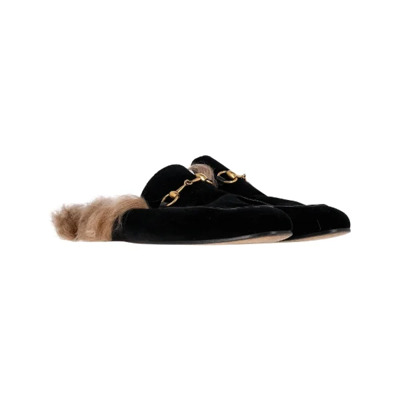 Pre-owned Cotton flats Gucci Vintage , Black , Heren