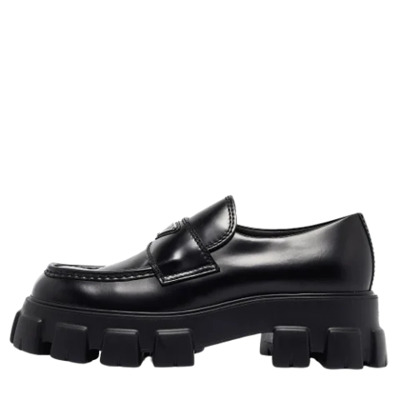 Pre-owned Leather flats Prada Vintage , Black , Heren