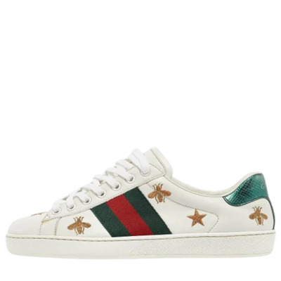 Pre-owned Leather sneakers Gucci Vintage , White , Heren