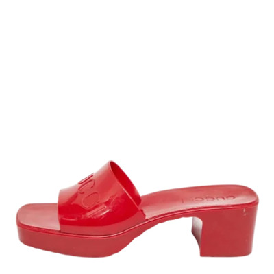 Pre-owned Rubber sandals Gucci Vintage , Red , Dames