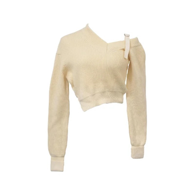 Pre-owned Wool tops Jacquemus Pre-owned , White , Dames