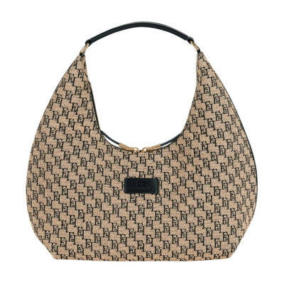 Rafia Jacquard Hobo Tas Elisabetta Franchi , Multicolor , Dames